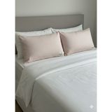 Belirtilmemiş Otel Konforunda %100 Organik Pamuk Yastık Kılıfı – Doğal, Terletmeyen, Uzun Ömürlü (2 Adet) - Pudra - 50x70