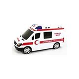 Belirtilmemiş Oyuncak Ambulans 3D Işıklı Pilli Model 1+ Yaş İçin Eğlenceli Oyun Aracı - Beyaz
