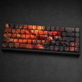 Belirtilmemiş Özel Lol Foxfire Ahri 68 Tuş Pbt Cherry Profil Boya Süblimasyon Yan Gravürlü Mekanik Klavye Keycaps Seti - Çok Renkli