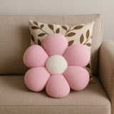 Belirtilmemiş Papatya Yastık Yumuşak Peluş 47X 47 cm Büyük Boy Yastık & Minder - 40 x 40 cm - Açık Pembe
