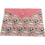 Belirtilmemiş Pembe Uyku Maskesi Desenli Çıtçıtlı Dosya Evrak Çantası - Sweet Dreams Loading