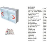 Belirtilmemiş Plastik Ecza Dolabı Lux Beyaz + Ilkyardım Içerik Paketi Full Set
