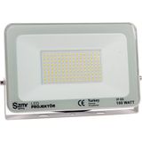 Belirtilmemiş PowerMaster PM-22587 100 Watt - 220 Volt 6500K IP66 150* Işık Açısı Siyah Slim Kasa Led Projektör