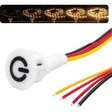 Belirtilmemiş Powermaster PM-30798 12V Dc 16MM Gömme Dokunmatik LED Dimmer Kontrolcüsü Switch Buton Beyaz - 1 m - 0-Kahverengi