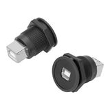 Belirtilmemiş Powermaster USB-04C-BK 22 mm Pano Tip Usb-B Dişi Soket