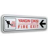 Belirtilmemiş Pvc Kapı Isimlikleri Yönlendirme Levhaları 7X25 Cm. - 7 x 25 cm - 721 SOLA YANGI ÇIKIŞI
