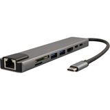 Belirtilmemiş Raca RC-29630 Type-C 8in1 HDMI Çok Fonksiyonlu USB 3.0 Dock Station (Macbook - Pc - Playstation - x - 0 - 19 lt - Ahşap