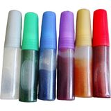 Belirtilmemiş Renkli Dudak Parlatıcısı Lip Gloss Seti 6'lı Mini Tüp Beyaz Yeşil Mavi Mor Altın Kırmızı