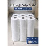 Belirtilmemiş Rulo Kağıt Sedye Örtüsü 50X30 Metre 6 Rulo | Muayene Masa Örtüsü Tek Kullanımlık Medikal Sedye Kağıdı