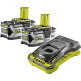 Belirtilmemiş Ryobi Şarj Cihazlı Akü Seti (18 V, 2 x Pil 5 Ah, Şarj Süresi 60 Dakika, Şarj Durumu Göstergesi, 3 x