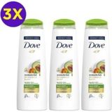 Belirtilmemiş Saç Bakım Şampuanı Avokado Özü Dökülme Karşıtı Bakım 400 ml 3'lü Set