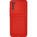 Belirtilmemiş Samsung Galaxy A02S Kılıf Kelvin Kartvizitli Silikon - Kırmızı