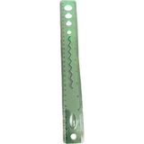 Belirtilmemiş Şeffaf Yeşil Plastik Cetvel 30 cm - Zigzag ve Şablon Desenli Okul Cetveli