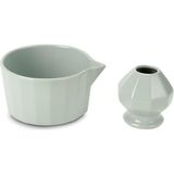 Belirtilmemiş Seramik Chawan Matcha Çayı Köpürtme Kasesi ve Whisk Matcha Tutucu MT247