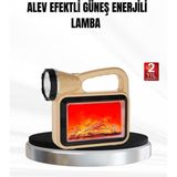 Belirtilmemiş Solar Alev Işığı Cob Teknolojili Taşınabilir El Feneri ve Kamp Lambası