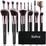 Belirtilmemiş Solve Makyaj Fırçaları, Fondöten, Pudra, Kapatıcı, Göz Farı, Eyeliner Pinceaux Maquillage Için Çant
