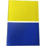 Belirtilmemiş Spiralli Resim Defteri Sarı ve Mavi Kapak Eskiz Sketchbook 2'li Set Sanat Defteri