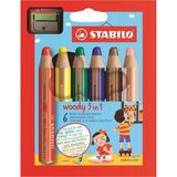 Belirtilmemiş Stabilo Woody 3İn1 Duo Kuru Boya Kalemi 6 Ren + Kalemtıraş EO8826-2 - Yok
