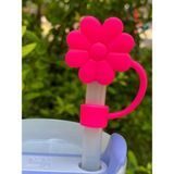 Belirtilmemiş Stanley Termos Uyumlu Stanley 1 Adet Renkli 10 mm Için Pipet Tıpası Çiçekli Pipet Kapağı Quencher Pipet Tıpası 40 Oz ve 30 Oz Uyumlu - Fuşya