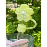 Belirtilmemiş Stanley Termos Uyumlu Stanley 1 Adet Renkli 10 mm Için Pipet Tıpası Çiçekli Pipet Kapağı Quencher Pipet Tıpası 40 Oz ve 30 Oz Uyumlu - Limon Sarısı