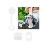 Belirtilmemiş Stanley Termos Uyumlu Stanley quencher uyumlu 3’lü silikon set – sızdırmaz tıpa, pipet koruyucu - Gri - 1,18 lt