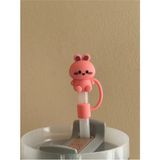 Belirtilmemiş Stanley Termos UyumluSevimli Tavşan Model Toz Geçirmez Silikon Sızdırmaz Pipet Kapağı 1 Adet Stanley Termos ile Uyumlu - Pembe