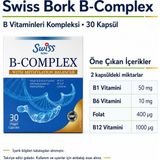 Belirtilmemiş Swiss Bork B-Complex B Vitaminleri 30 Kapsül - 0 - 1 Ay