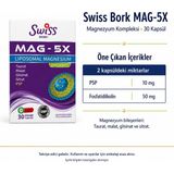 Belirtilmemiş Swiss Bork Mag-5x Magnezyum Kompleksi 30 Kapsül - 0 - 1 Ay