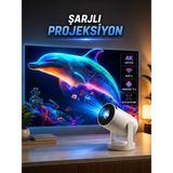 Belirtilmemiş Taşınabilir Sinema Oyun Projektörü Akıllı Projeksiyon Android 11