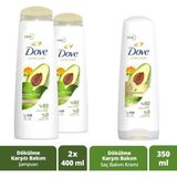 Belirtilmemiş Ultra Care Saç Bakım Şampuanı Dökülme Karşıtı Bakım Avokado 400 ml X2 Saç Bakım Kremi 350 ml