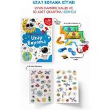 Belirtilmemiş Uzay Boyama Kitabı - Oyun Hamurlu - 3 Yaş +