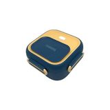 Belirtilmemiş Vagonlife Bento 500ML Lunchbox Tek Katlı Çelik Sefer Tası Yemek Kutusu (Lacivert-Sarı)