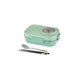 Belirtilmemiş Vagonlife Beslenme Kutusu Paslanmaz Çelik - 1100 ml Sos (Yoğurt) Kaseli Yeni Nesil Lunch Box (Yeşil