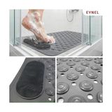 Belirtilmemiş Vantuzlu Banyo ve Duş Kaydırmazı Duşa Kabin Küvet Içi Vantuzlu Banyo Duş Paspası (35X69 Cm) (Gri)