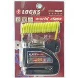 Belirtilmemiş World Class 110 Db Alarmlı Disk Kilidi Hatırlatma Kablosu ile Motosiklet Güvenliği İçin Tasarlandı