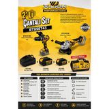 Belirtilmemiş X-Lıon RTXSET43 2’li Akülü Profesyonel Set – Darbeli Matkap ve Avuç Taşlama Çantalı Set