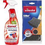 Belirtilmemiş Yağ Çözücü Sprey 500 ml Vileda Glitzi Power Inox 2'li Fırın Temizleme Seti)
