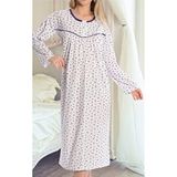 Belirtilmemiş Yazlık Robalı Çiçekli Boydan Kadın Gecelik Pijama Renkli Desenli Uzun Kol Pamuklu
