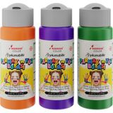 Belirtilmemiş Yeşil, Mor, Turuncu Parmak Boyası 3'lü Set 3X60 ml