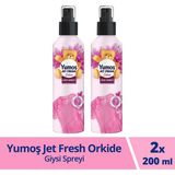 Belirtilmemiş Yumoş Jet Fresh Orkide 200 ml Giysi Spreyi 2 Adet Ferahlatıcı Koku ile Yumuşatıcı Etki