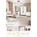 Belissa Genç Odası Takımı-Dolap: 122 × 52 × 200 Cm Karyola: 95 × 195 × 105 Cm Komodin: 52 × 42 × 40 Cm Çalışma Masası: 102 × 52 × 170 Cm Şifonyer: 82 × 42 × 77 Cm