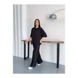 BELISTIL Kadın Oversize İkili Takım Salaş Basic T-Shirt Pantolon Takım Rahat Kesim Günlük Kombin