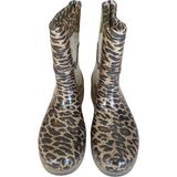 Belix Bahçe ve Yağmur Leopar Desenli Kadın Çizmesi Suya Dayanıklı Konforlu 36-40 Numarada