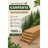 Belka 35 Lambri Stil Ahşap Kaplama - 14X146X3000 mm (5 Adet) - AB KALİTE