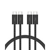 Belkin 2'li Örgülü USB-C - USB-C Kablo, 1,5 m, 60 W – Yumuşak, Esnek ve Hızlı Şarj Kablosu, iPhone 17 ve 16 Serisi, Galaxy S25, Pixel 10, iPad Pro ve Daha Fazlasıyla Uyumlu, Siyah