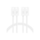 Belkin 2'li Örgülü USB-C USB-C Kablo 1,5 m 60 W Yumuşak Hızlı Şarj iPhone 17-16 Seri s25 iPad Pro