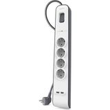 Belkin 4'lü Akım Korumalı Priz 2 Metre Beyaz 2 x USB 2.4A Şarj Çıkışlı Dayanıklı Gövde BSV401VF2M