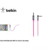 Belkin AV10128CW03-BLK Siyah 0.9 m Flat Aux Kablo