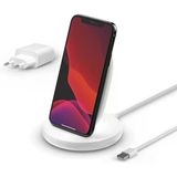 Belkin Boost Charge Kablosuz Şarj Standı 15W (Qi Sertifikalı Hızlı Kablosuz Şarj Cihazı) - Beyaz Teşhir Outlet Vitrin