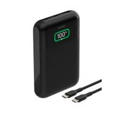 Belkin BoostCharge 3 Portlu Dizüstü Powerbank, USB-C ve USB-A Portları, Hızlı Şarj USB-C Güç Dağıtımı, MacBook, iPhone 17, 16 Serisi, iPad Pro, Galaxy S25 vb. için Taşınabilir Şarj Cihazı - Siyah